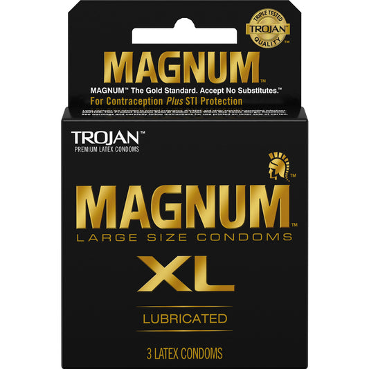 Trojan Magnum XL Condoms 3Pk | 22600020158 | Available at EroticWarehouse.com