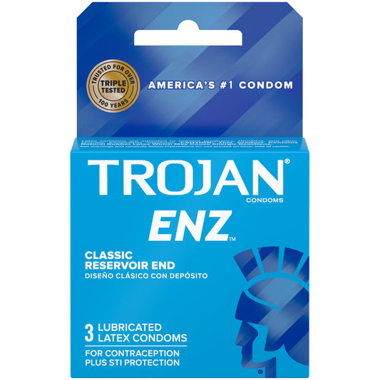 Trojan Enz Lubricatd (3ct) | 22600930501 | Available at EroticWarehouse.com