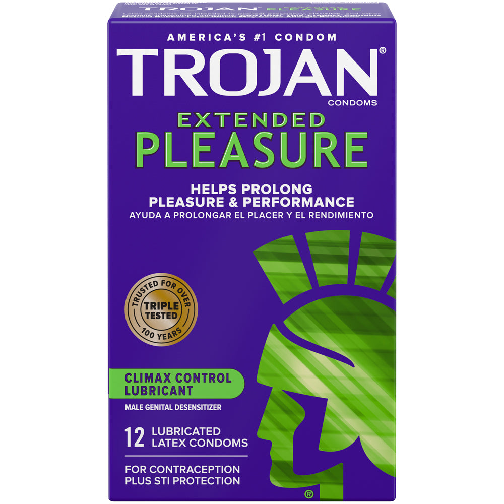 Trojan Pleasures Extended (12ct) | 22600972525 | Available at EroticWarehouse.com