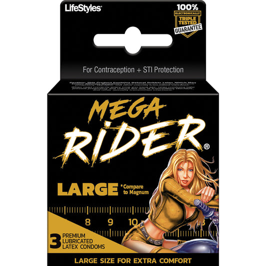 Mega Rider 3Pk | 70907298589 | Available at EroticWarehouse.com