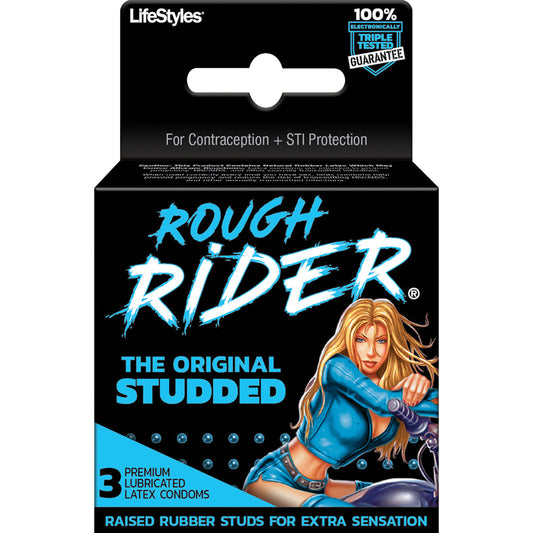 Rough Rider Studded 3Pk | 70907298602 | Available at EroticWarehouse.com