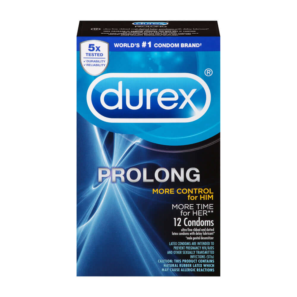 Durex Prolong Condoms 12 Pk | 302340971386 | Available at EroticWarehouse.com