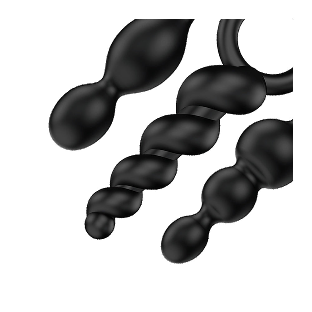 Satisfyer Booty Call (Set of 3) Black | 4061504000756 | Available at EroticWarehouse.com