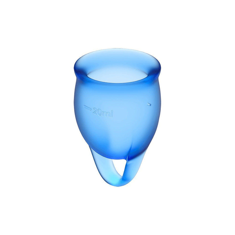 Satisfyer Feel Confident Menstrual Cup Dark Blue | 4061504002057 | Available at EroticWarehouse.com