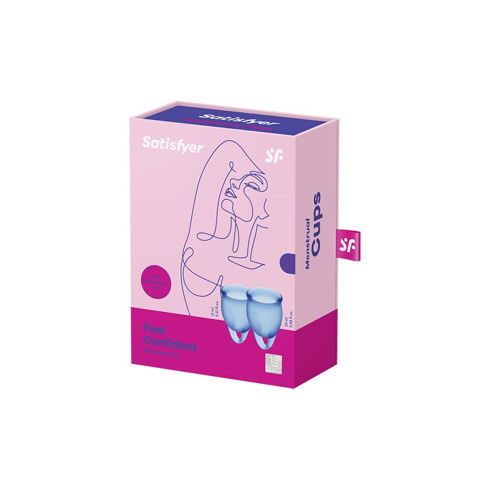 Satisfyer Feel Confident Menstrual Cup Dark Blue | 4061504002057 | Available at EroticWarehouse.com