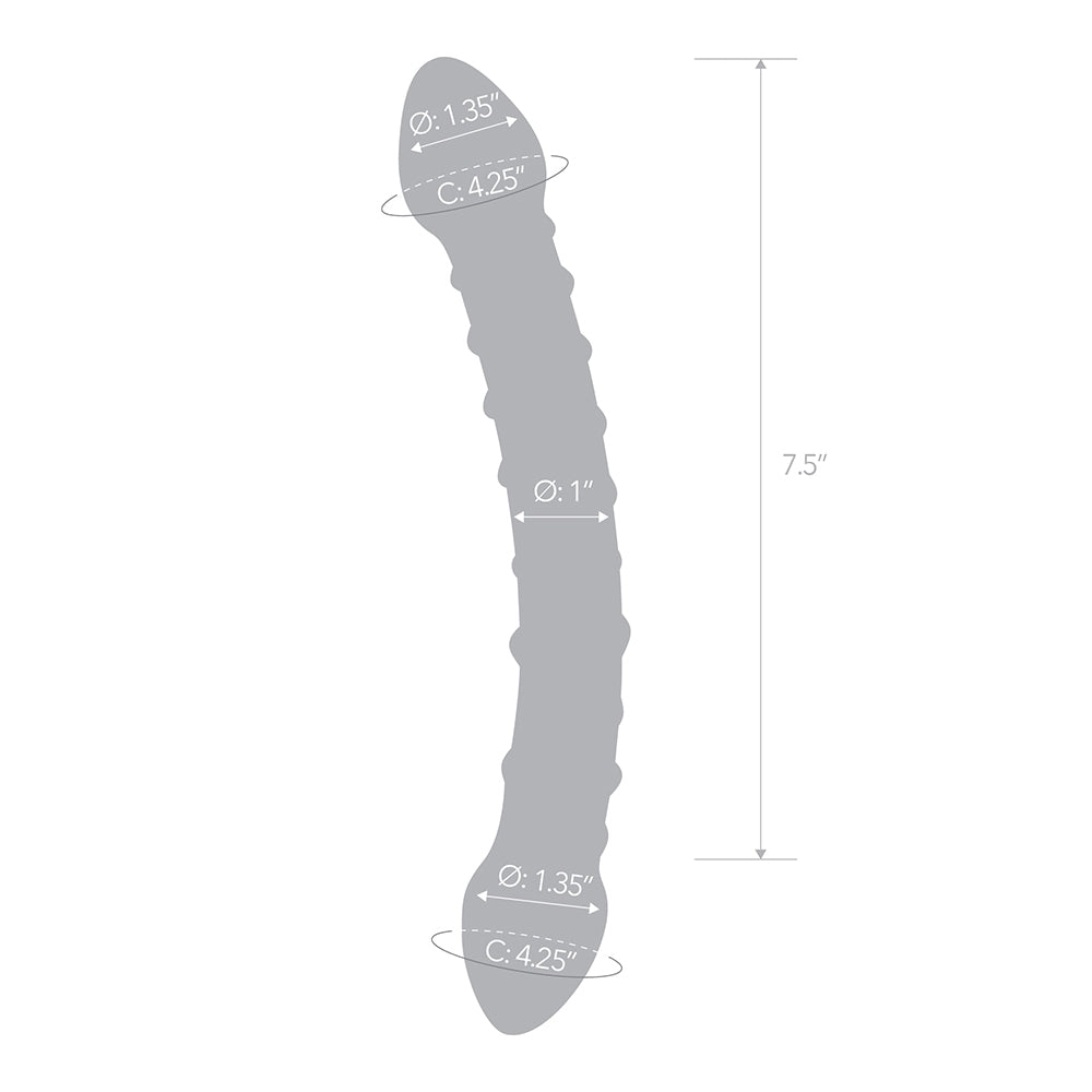 Double Trouble Glass Dildo | 4890808062807 | Available at EroticWarehouse.com