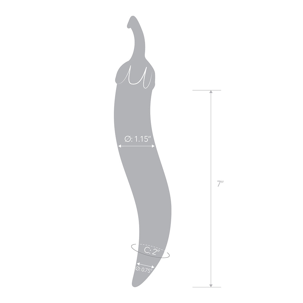 Glass Naturals Chili Pepper Dildo | 4890808063514 | Available at EroticWarehouse.com