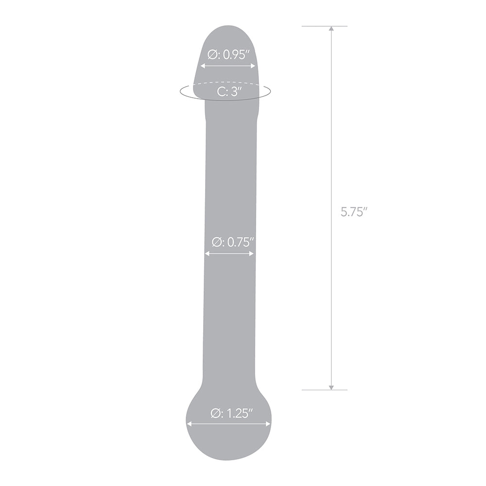 7" Realistic Head Glass Dildo | 4890808169674 | Available at EroticWarehouse.com
