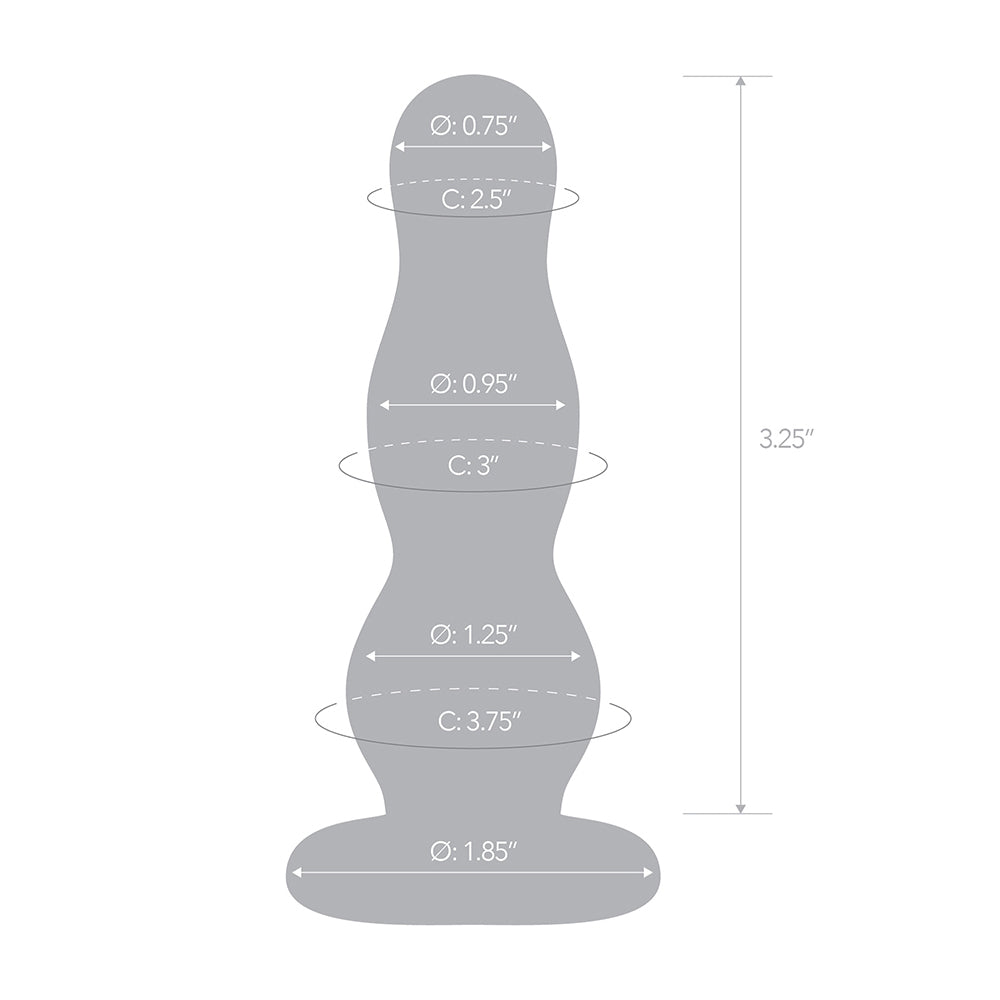 4" Glass Butt Plug | 4890808169704 | Available at EroticWarehouse.com