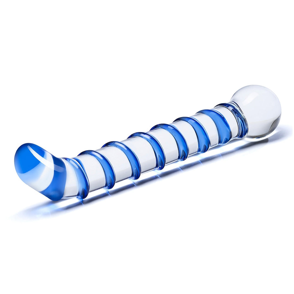 Mr. Swirly 6.5" G-Spot Glass Dildo | 4890808205594 | Available at EroticWarehouse.com