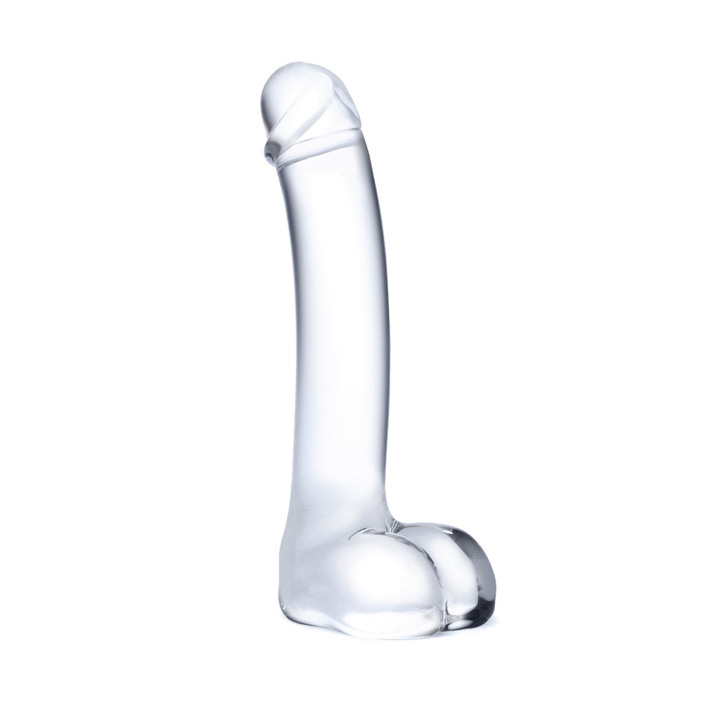 7" Realistic Curved Glass G-Spot Dildo | 4890808219249 | Available at EroticWarehouse.com