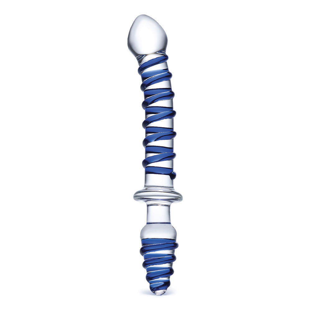 10" Mr. Swirly Double Ended Glass Dildo & Butt Plug | 4890808219256 | Available at EroticWarehouse.com