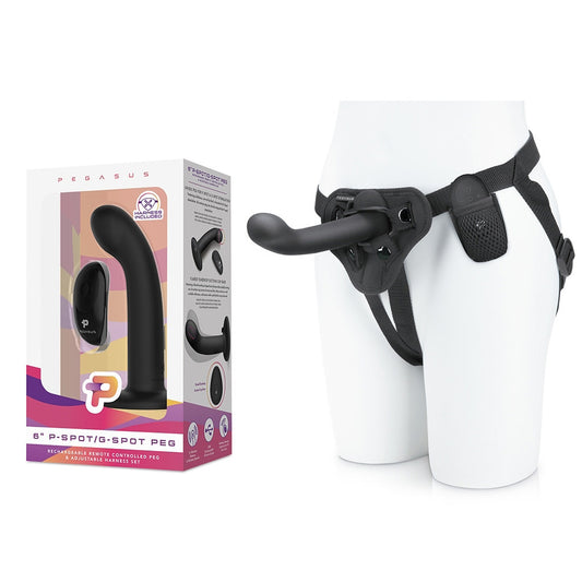 6" P-Spot / G-Spot Peg With Harness | 4890808228302 | Available at EroticWarehouse.com