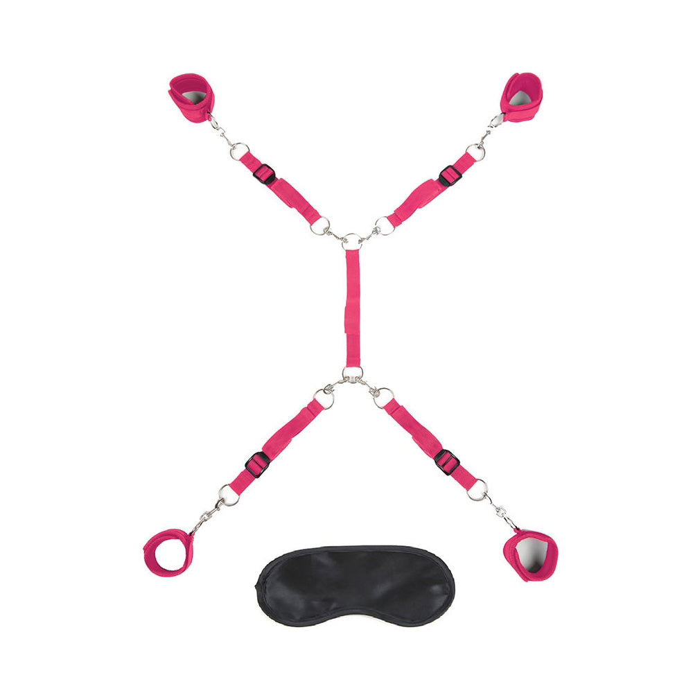 Lux Fetish 7 Pc Bed Spreader - Hot Pink | 4890808245569 | Available at EroticWarehouse.com