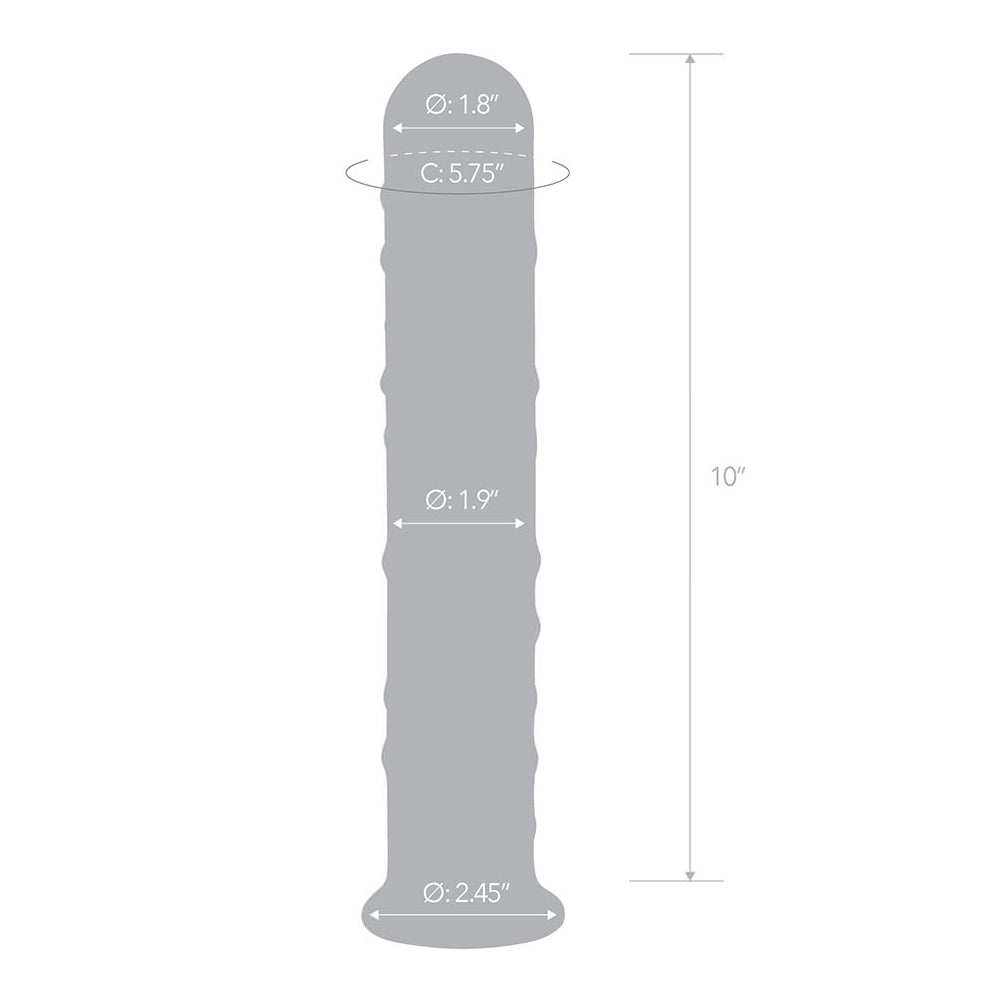 Glas 10'' Extra Large Glass Dildo | 4890808250471 | Available at EroticWarehouse.com