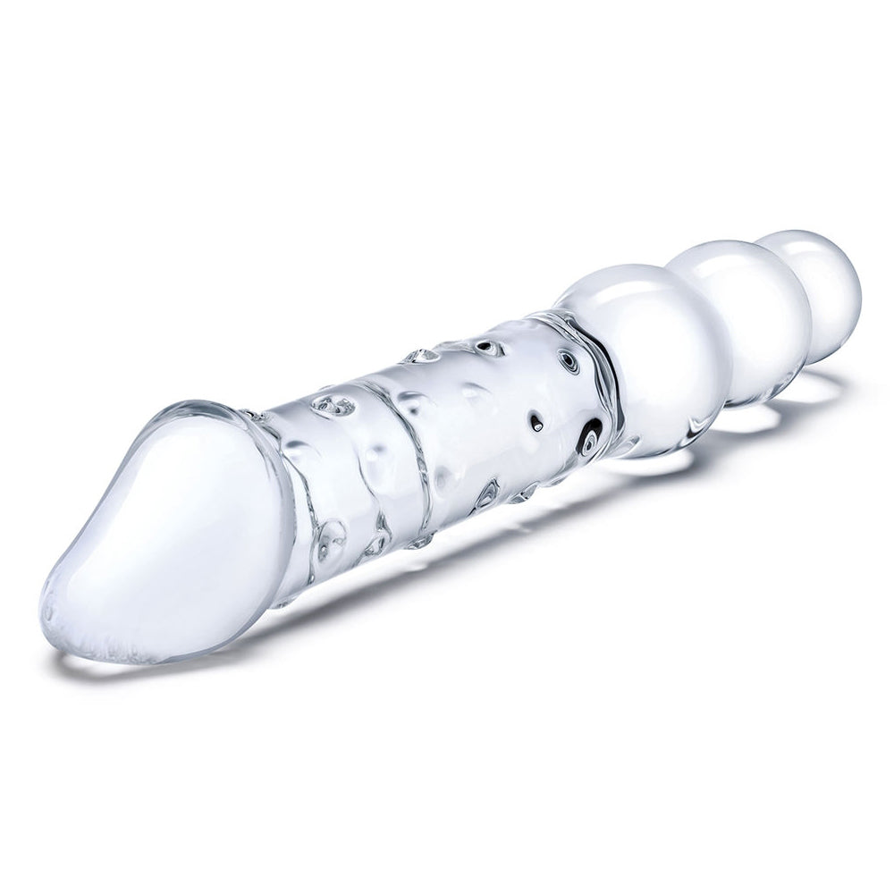 Glas 12'' Double Ended Glass Dildo With Anal Beads | 4890808250488 | Available at EroticWarehouse.com