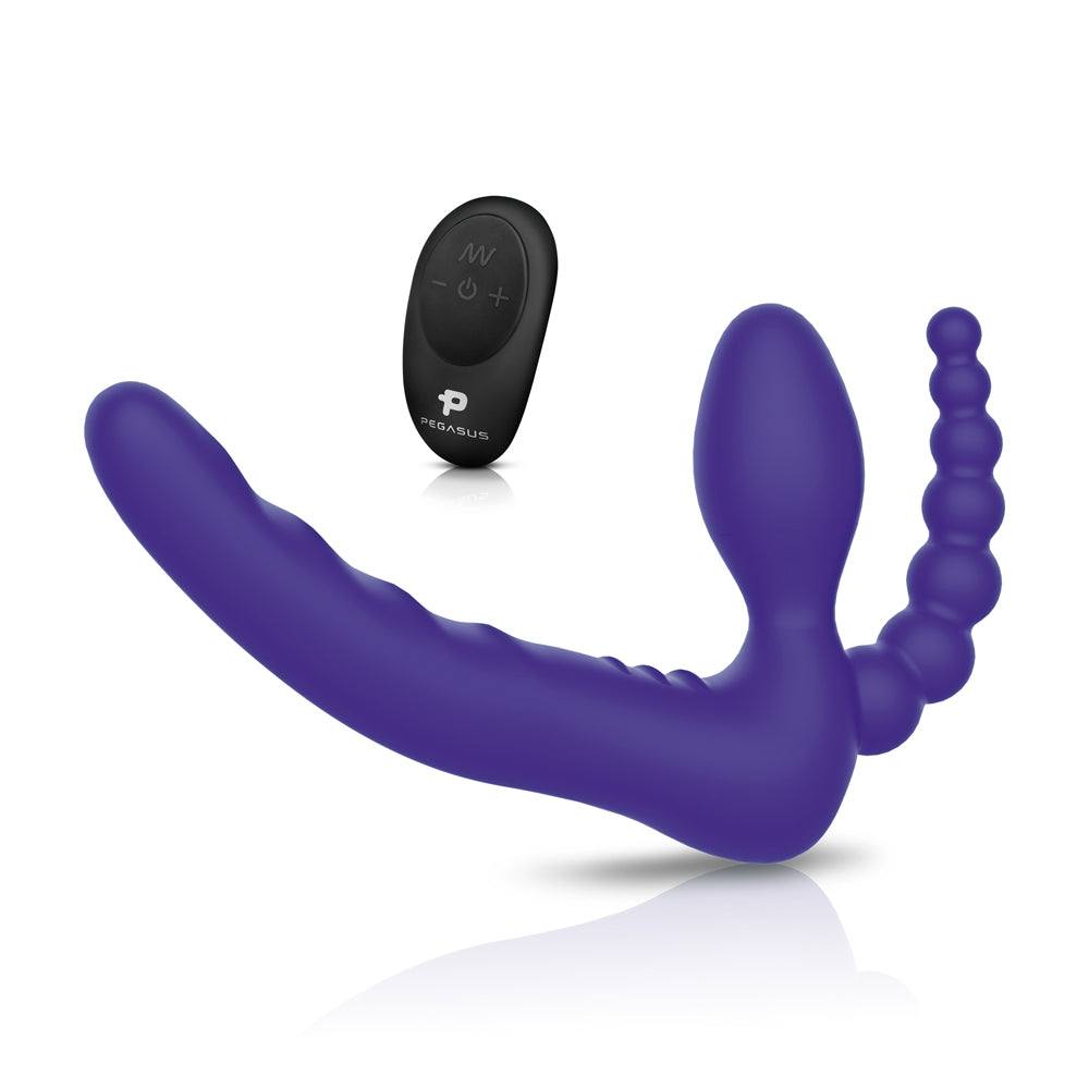 7" Remote Control Strapless D.P. Silicone Strap On | 4890808255667 | Available at EroticWarehouse.com