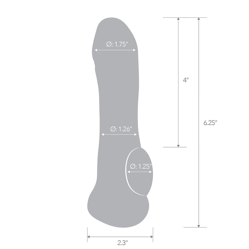 6.25" Transparent Penis Enhancing Sleeve Extension | 4890808264577 | Available at EroticWarehouse.com