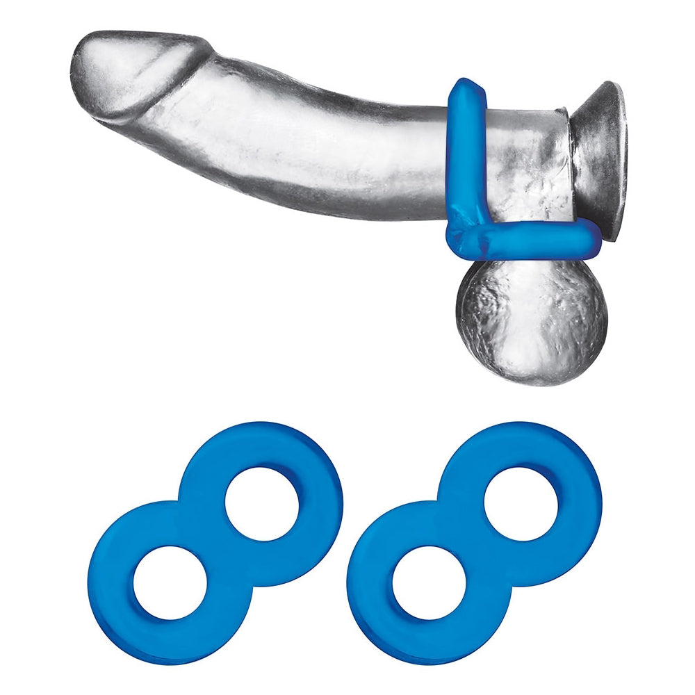2-Pack Duo Cock And Ball Stamina Enhancement Ring | 4890808264607 | Available at EroticWarehouse.com