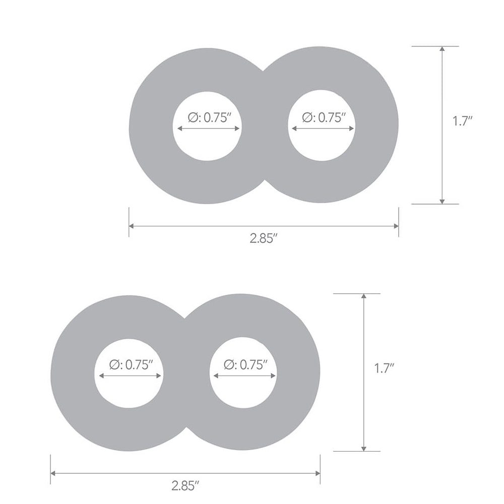 2-Pack Duo Cock And Ball Stamina Enhancement Ring | 4890808264607 | Available at EroticWarehouse.com