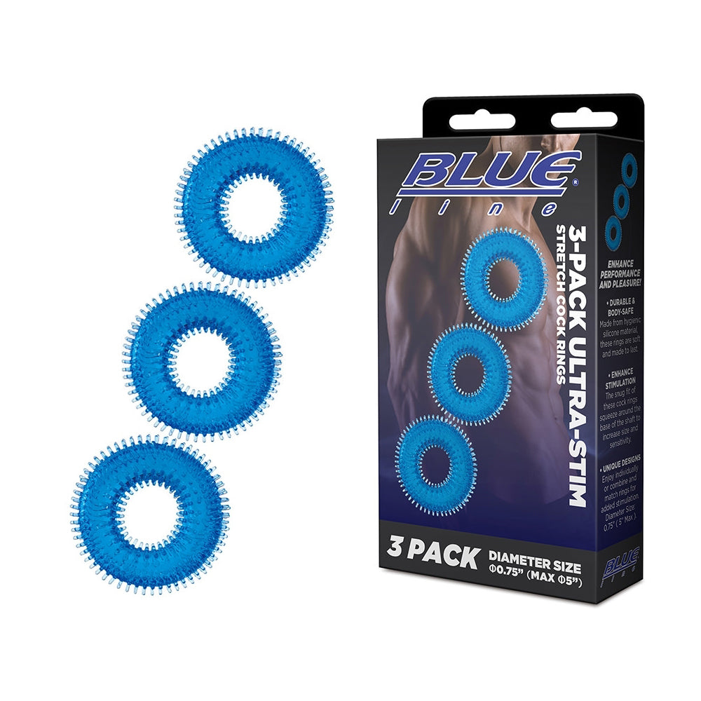3-Pack Ultra-Stim Stretch Cock Rings | 4890808264645 | Available at EroticWarehouse.com