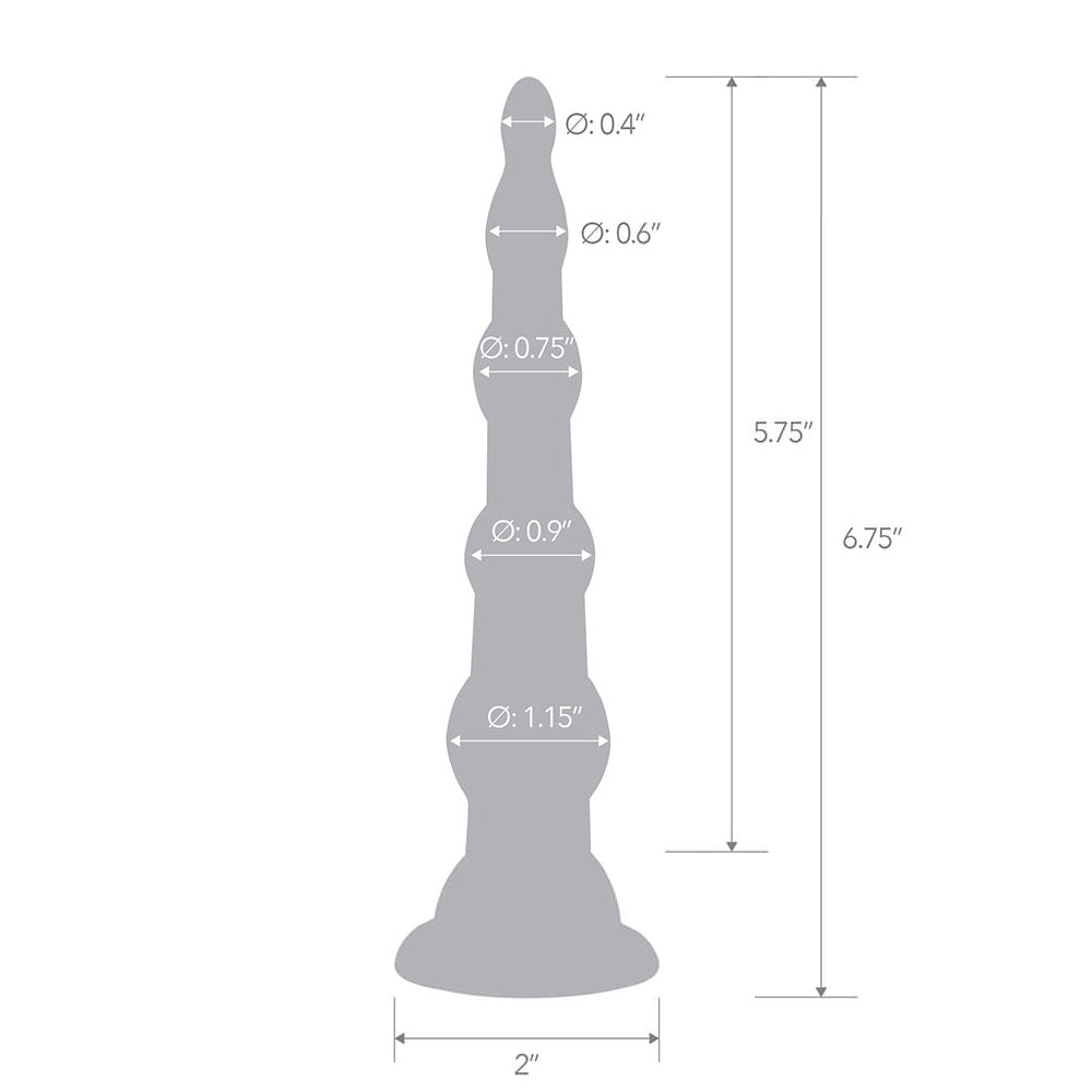 6.75" Anal Beades With Suchion Base | 4890808264850 | Available at EroticWarehouse.com