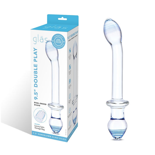 Glas 9.5'' Double Play Dual-Ended Dildo | 4890808264898 | Available at EroticWarehouse.com
