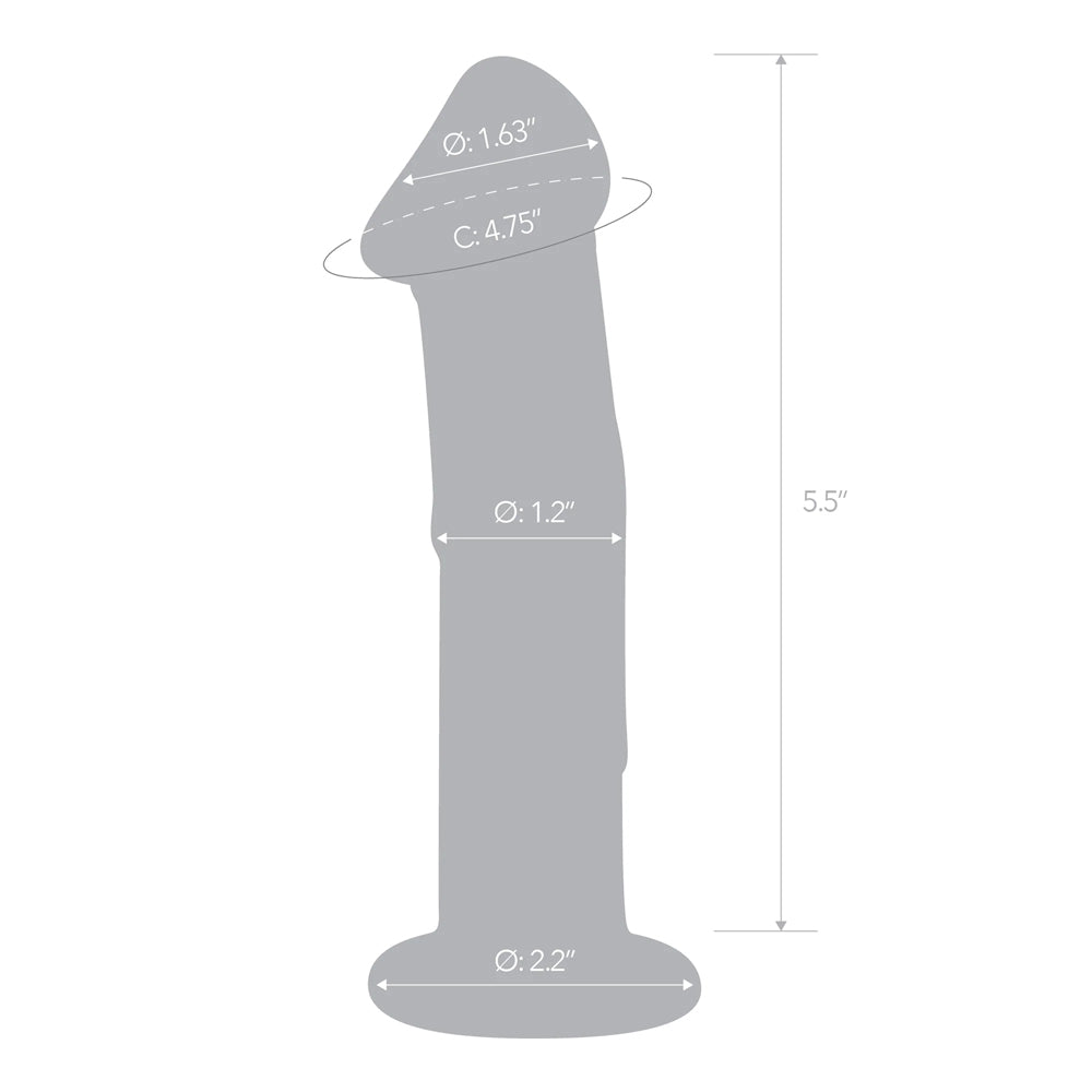 Glas 6" Glass Dildo With Veins & Flat Base | 4890808282953 | Available at EroticWarehouse.com
