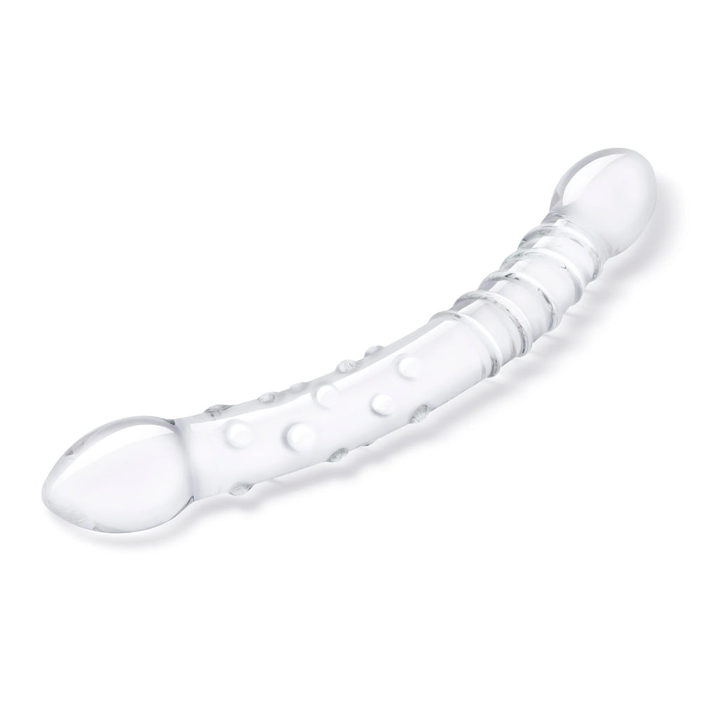Glas 12" Girthy Double Trouble Glass Dildo | 4890808282984 | Available at EroticWarehouse.com