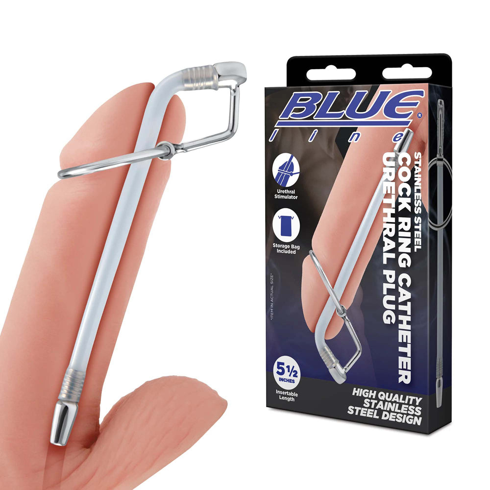 Stainless Steel Cock Ring Catheter Urethral Plug | 4890808283301 | Available at EroticWarehouse.com