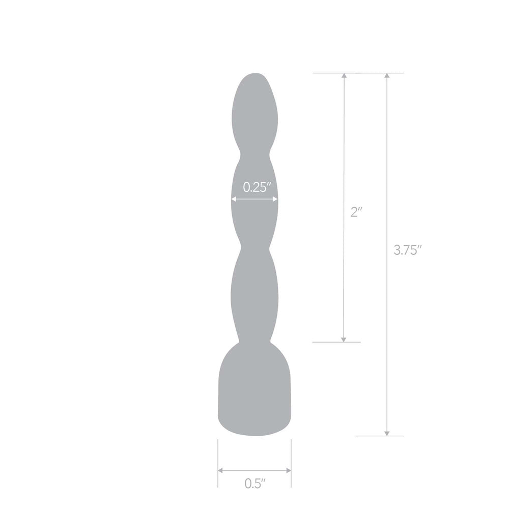 2" Stainless Steel Bling Bling Wavy Penis Plug | 4890808283332 | Available at EroticWarehouse.com