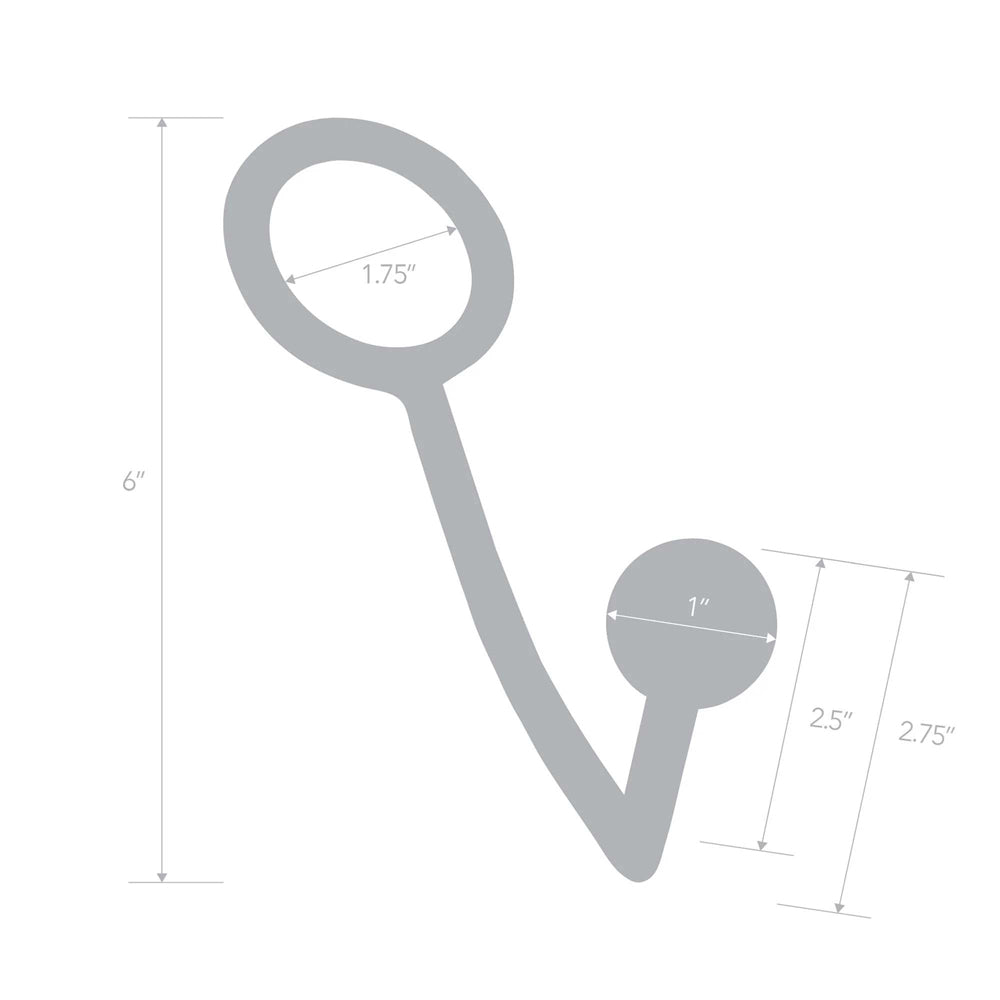Stainless Steel Anal Hook & Cock Ring | 4890808283417 | Available at EroticWarehouse.com