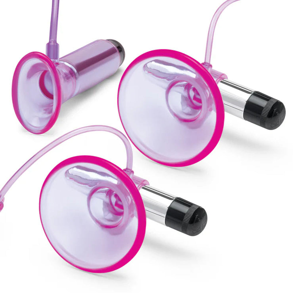 Vibrating Nipple Suckers With Clitoral Pump And Quick Release | 4890808284063 | Available at EroticWarehouse.com