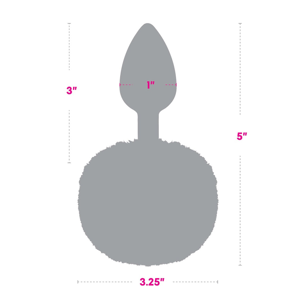 Gemsations 2.95" Metal Bunny Tail Butt Plug Rainbow | 4890808285459 | Available at EroticWarehouse.com