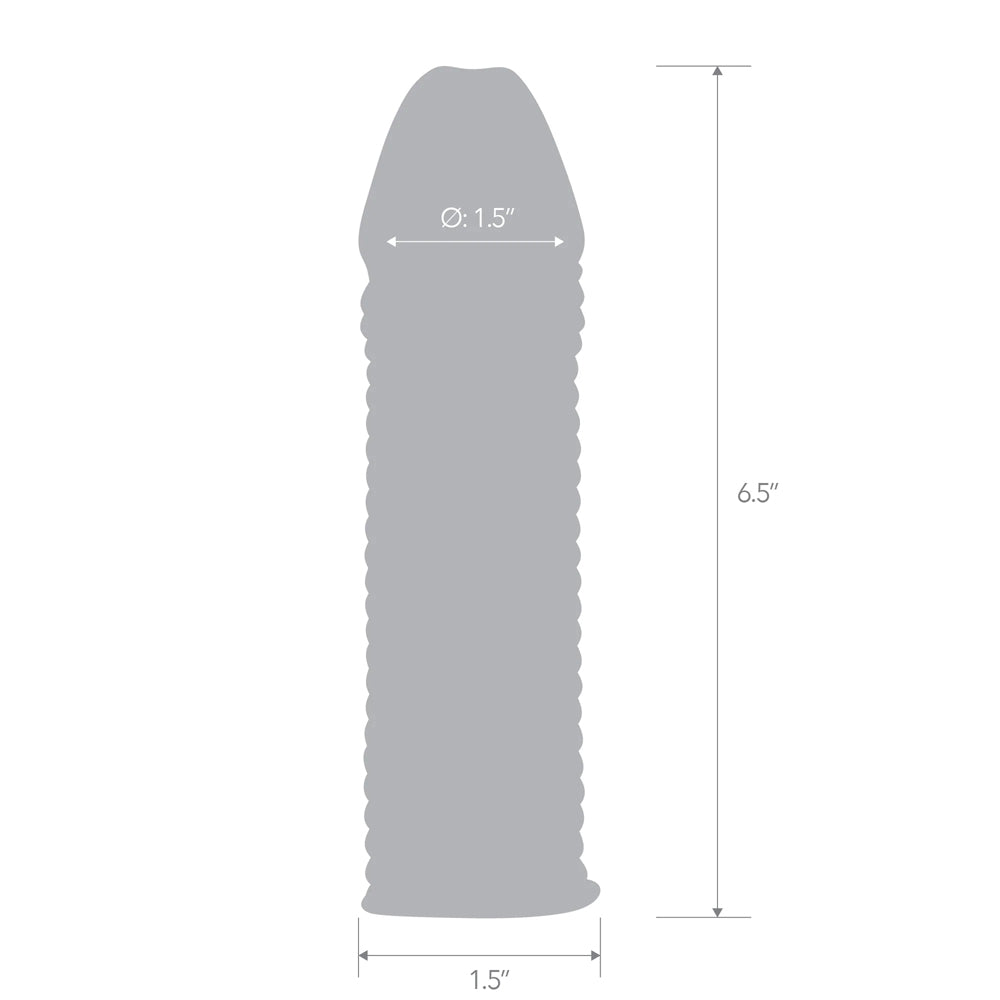6.5" Wavy Ribbed Penis Extension | 4890808292471 | Available at EroticWarehouse.com