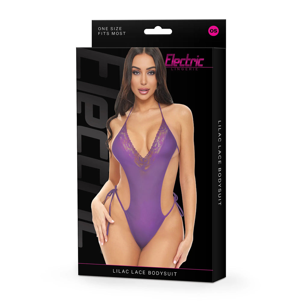 Electric Lingerie Lilac Lace Bodysuit O/S | 4890808295106 | Available at EroticWarehouse.com