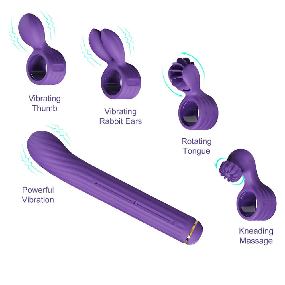 Magic Stick Multi Functioning Vibrator S1 Plus Purple | 4897127060316 | Available at EroticWarehouse.com