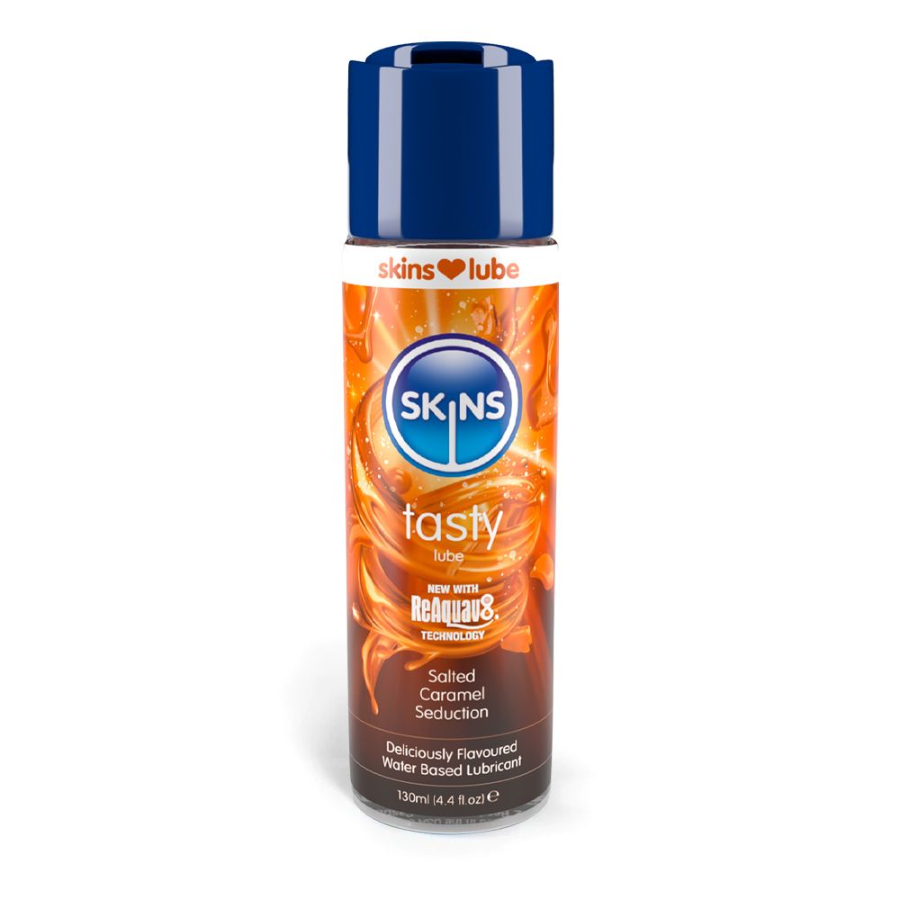 Skins Salted Caramel Water Based Lubricant 4.4 oz. | 5037353005562 | Available at EroticWarehouse.com