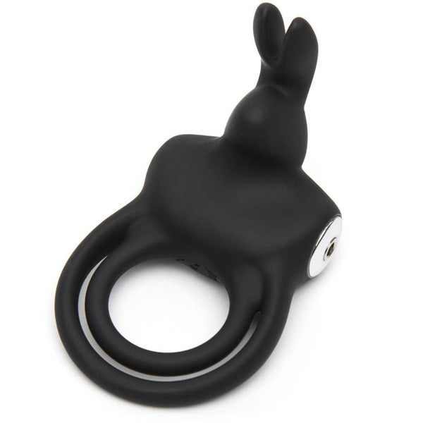 Happy Rabbit Couples Stimulating Usb Rechargeable Rabbit Love Ring Black | 5060020006500 | Available at EroticWarehouse.com