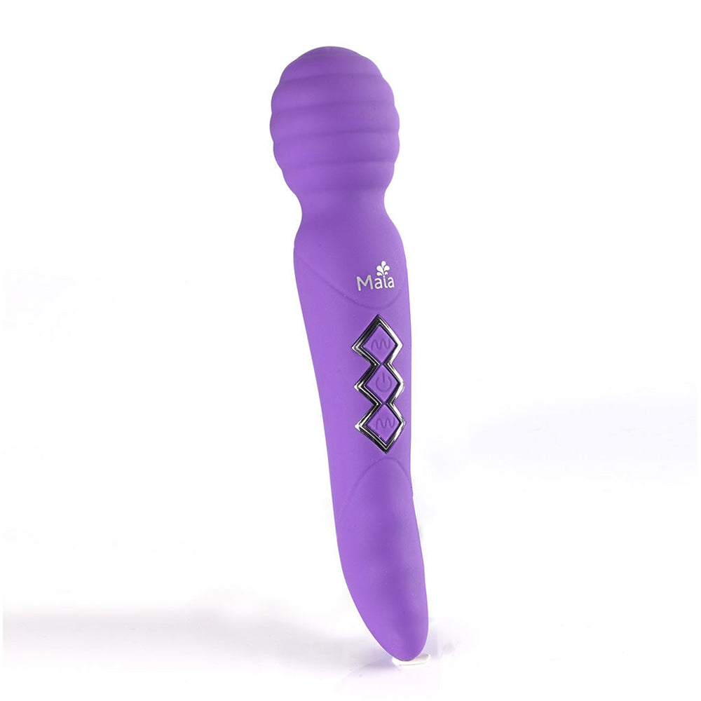 Zoe Twisty USB Rechargable Dual Vibrating Pleasure Wand Neon Purple | 5060311470294 | Available at EroticWarehouse.com