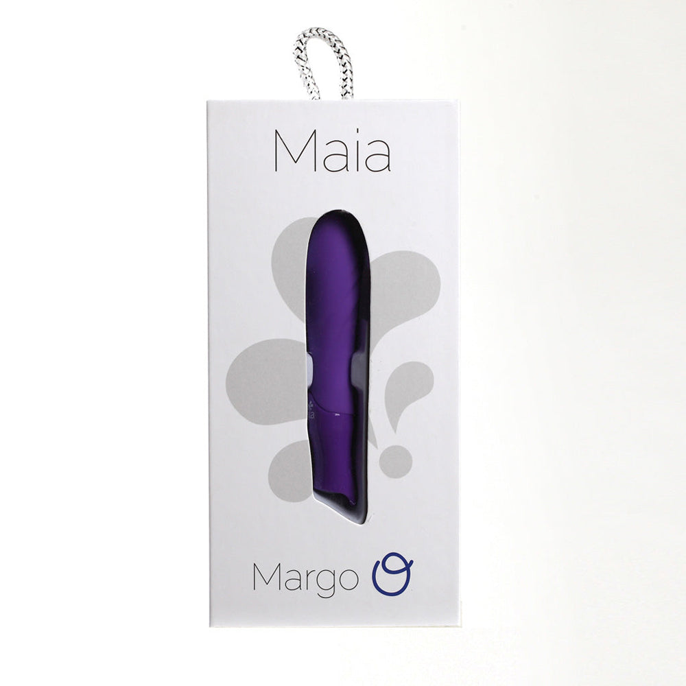Margo USB Rechargeable Silicone 10-Function Textured Bullet Vibrator Neon Purple | 5060311470621 | Available at EroticWarehouse.com