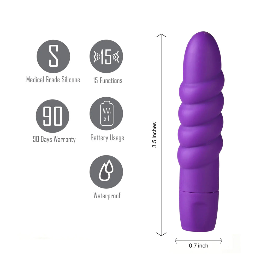 Maia Sugr Twissty 15-Function Mini Bullet Purple | 5060311472175 | Available at EroticWarehouse.com