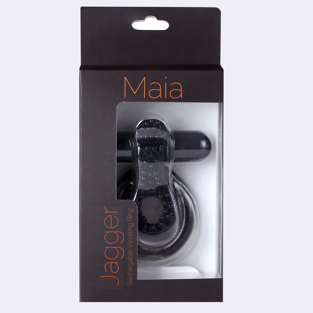 Maia Jagger USB Rechargeable Vibrating Erection Enhancer Ring Black | 5060311472540 | Available at EroticWarehouse.com