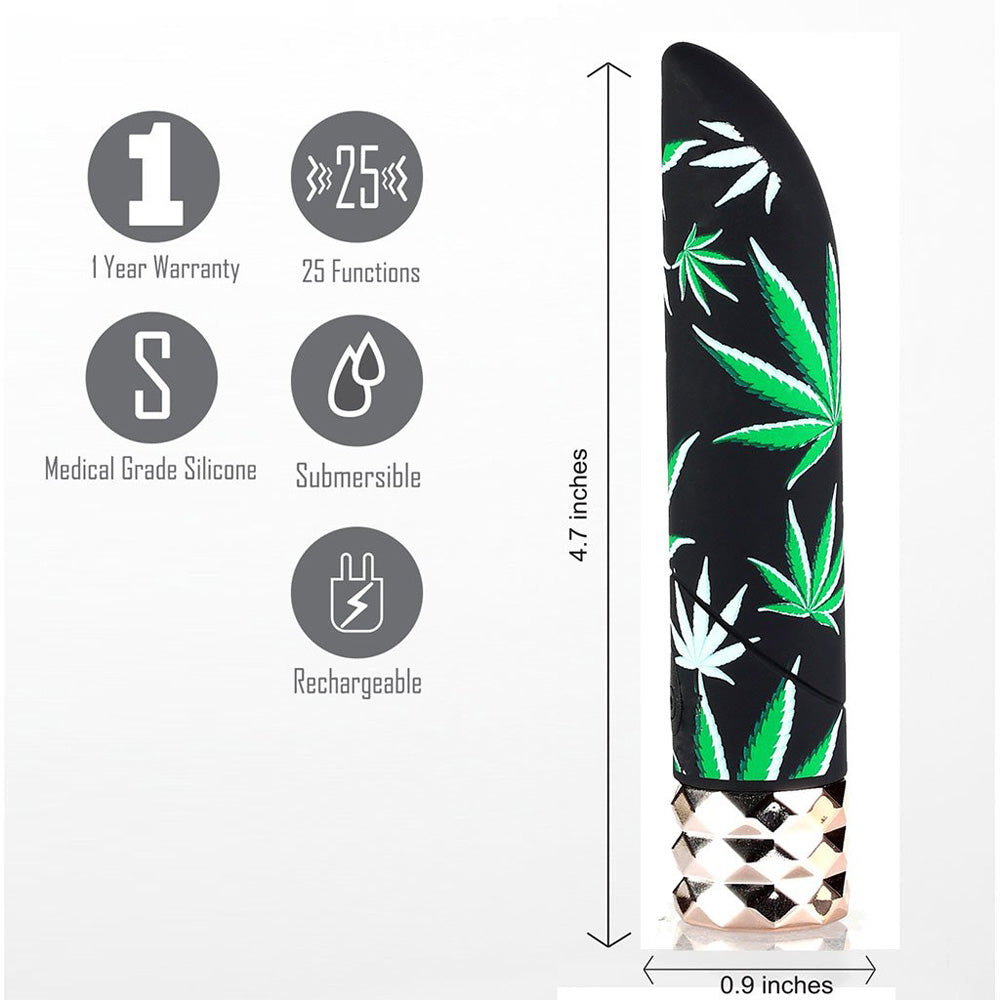 Jane 420 Crystal Gems Usb Rechargeable 25-Function Bullet | 5060311472854 | Available at EroticWarehouse.com