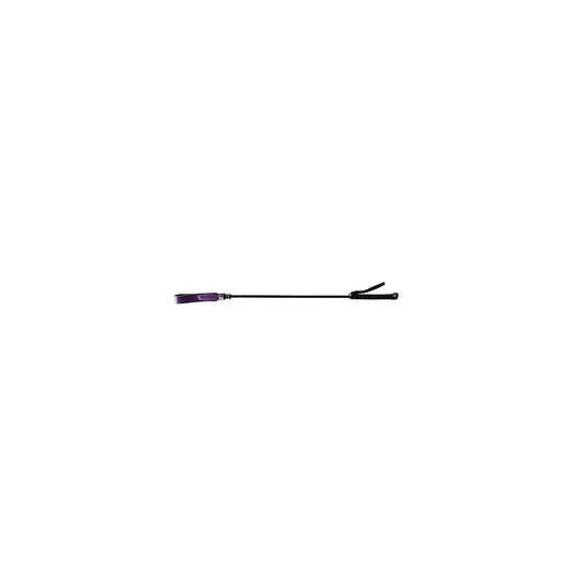 Long Leather Riding Crop Slim Tip Purple | 5060404819054 | Available at EroticWarehouse.com