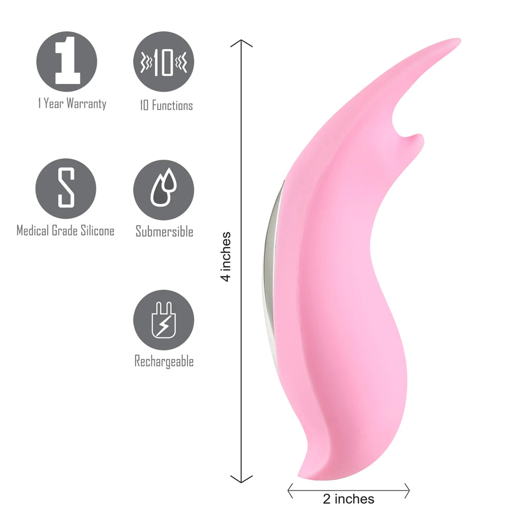 Maia Sera USB Rechargeable Clitoral Lay-On Bullet Vibrator Pastel Pink | 5080311472432 | Available at EroticWarehouse.com