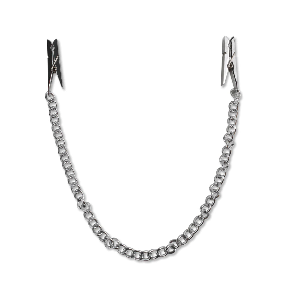 Fetish Fantasy Series Nipple Chain Clips Silver | 603912133684 | Available at EroticWarehouse.com
