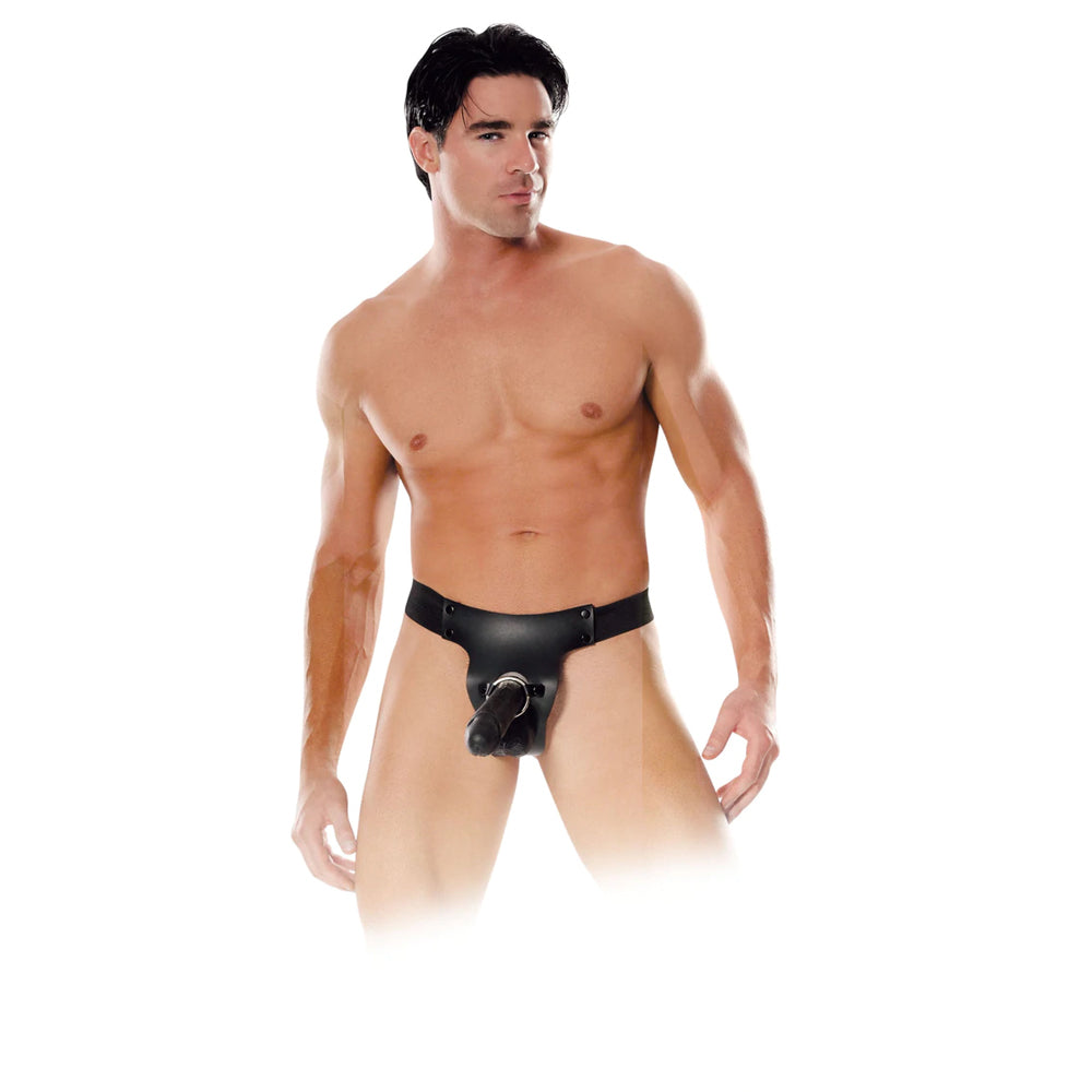Fetish Fantasy Series Mr. Big Hollow 8" Strap-on Black | 603912264562 | Available at EroticWarehouse.com