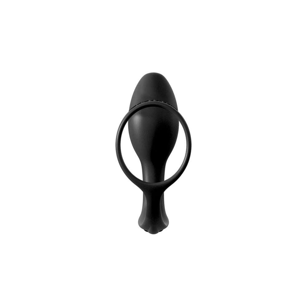 Anal Fantasy Collection Ass-Gasm Cockring Beginners Plug Black | 603912364170 | Available at EroticWarehouse.com