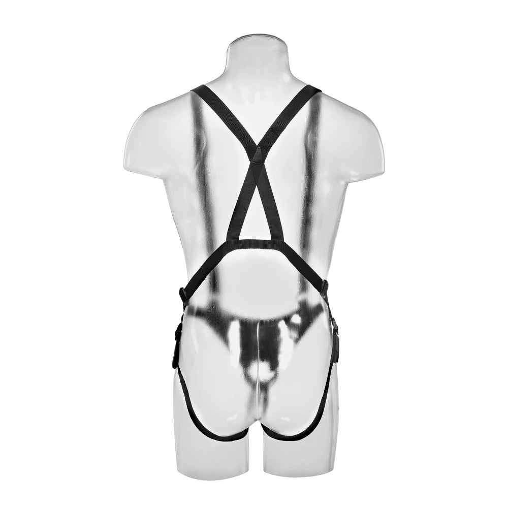 King Cock 12" Hollow Strap-On Suspender System Flesh | 603912737943 | Available at EroticWarehouse.com
